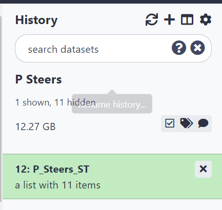 All files should now be in a collection in the History pane.